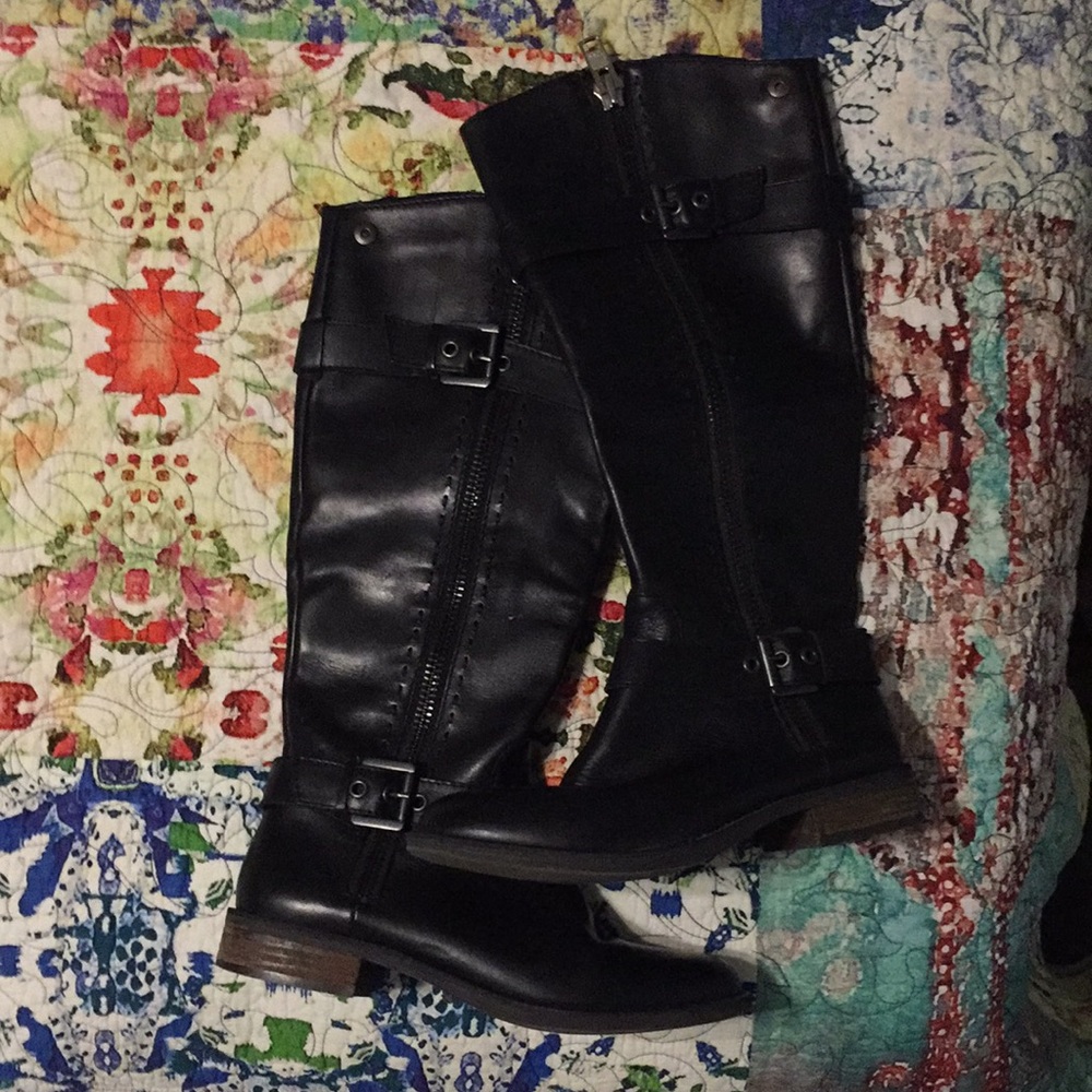 Steve Madden Zipper 2 Buckle Riding boots